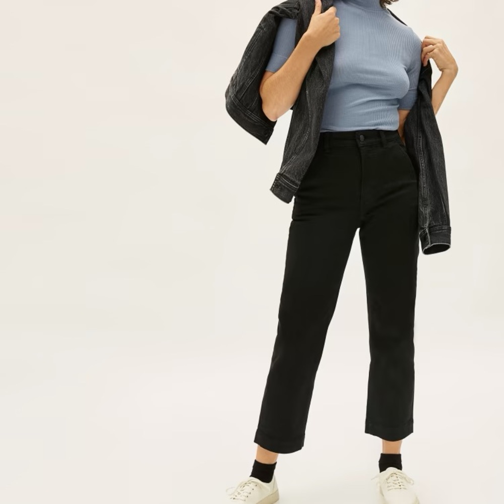 Everlane straight leg pant, black, size 10